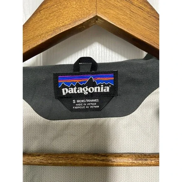 Patagonia Mens Sz S Houdini Full Zip Lightweight‎ Windbreaker Jacket Gray Khaki